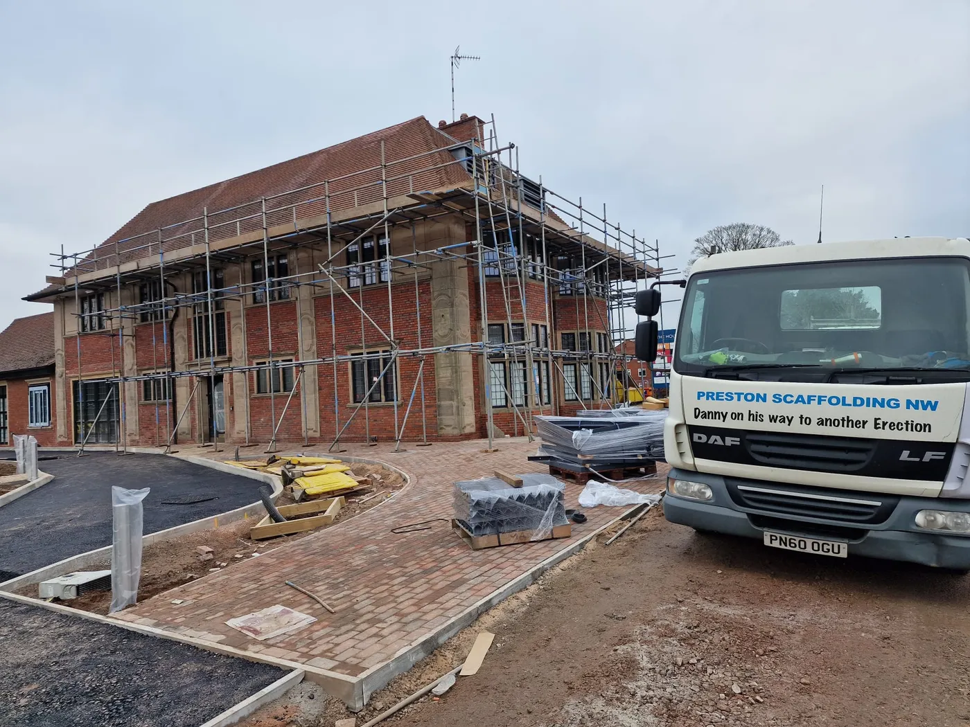 Scaffolders at work on site